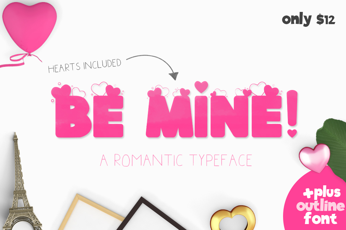 Be Mine Font: A Modern Typeface for Romantic Web Designs