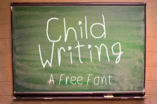 Child Writing Free: A Youthful Typeface for Web Designers