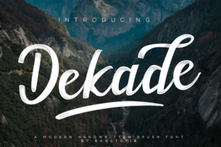 Dekade Font: Modern Hand Brushed Script for Professional Designs