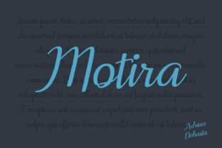 Motira: A Playful Script Handwritten Font for Creative Makers